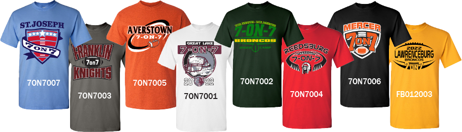 7 on 7 shirt design examples