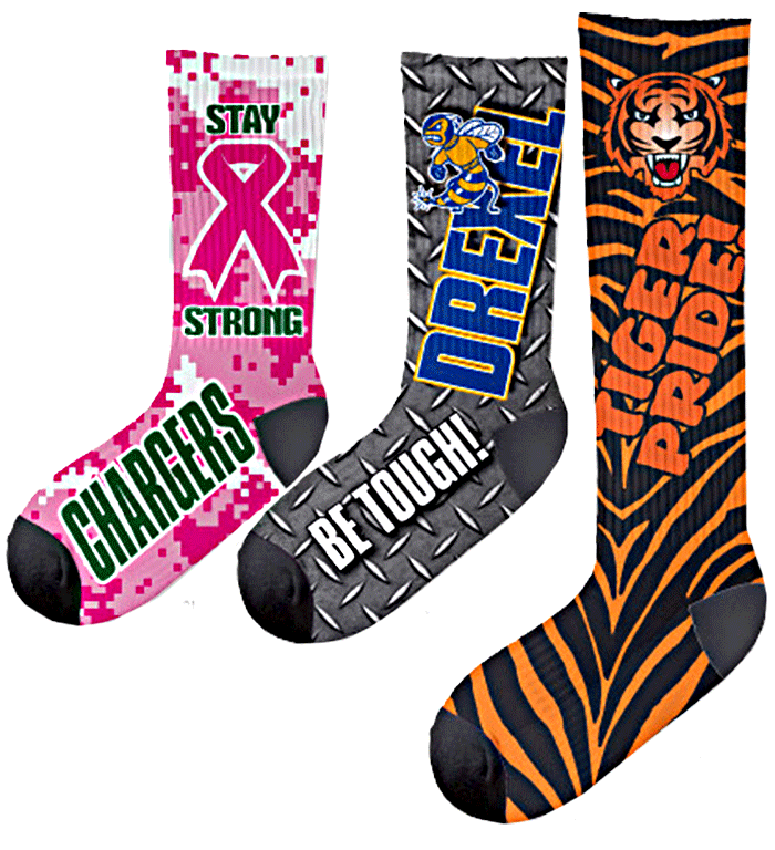 Download Dye Sublimated Light-Weight Crew Socks | Pro-Tuff Decals